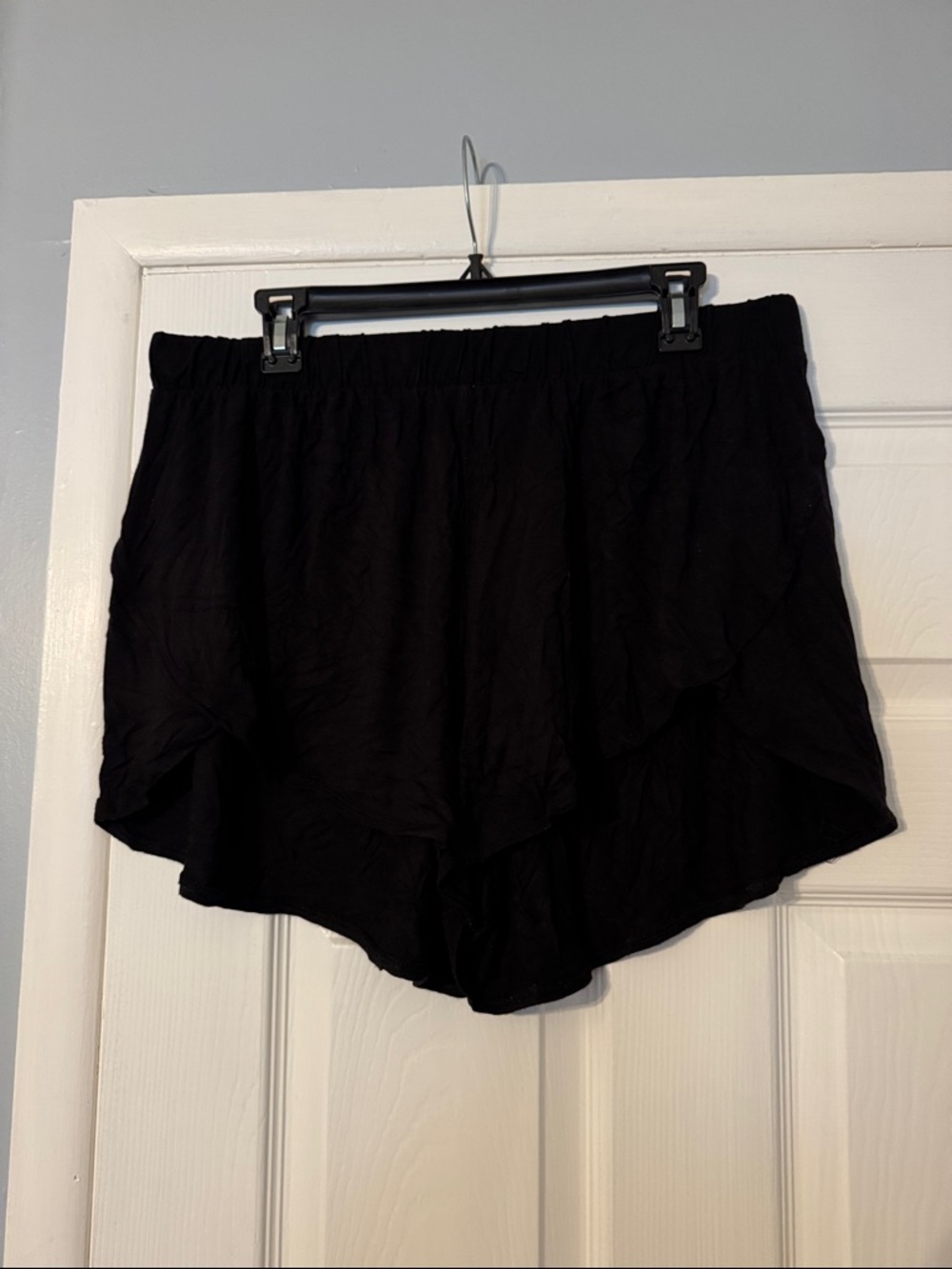 Old Navy Black Layered Ruffle Sleep Shorts